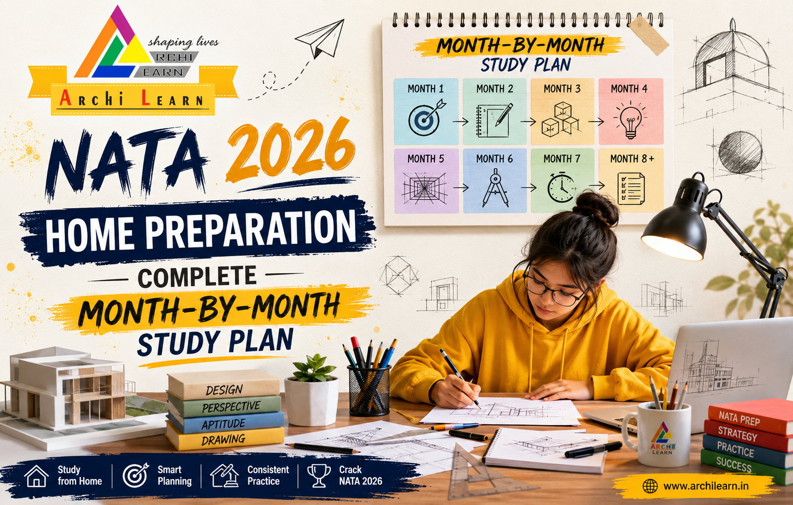 Can You Crack NATA 2026 at Home? Yes, If You Follow This Month-by-Month Study Plan